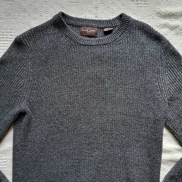 Men's textured cotton crewneck sweater by Black Brown 1826. - Picture 3 of 9